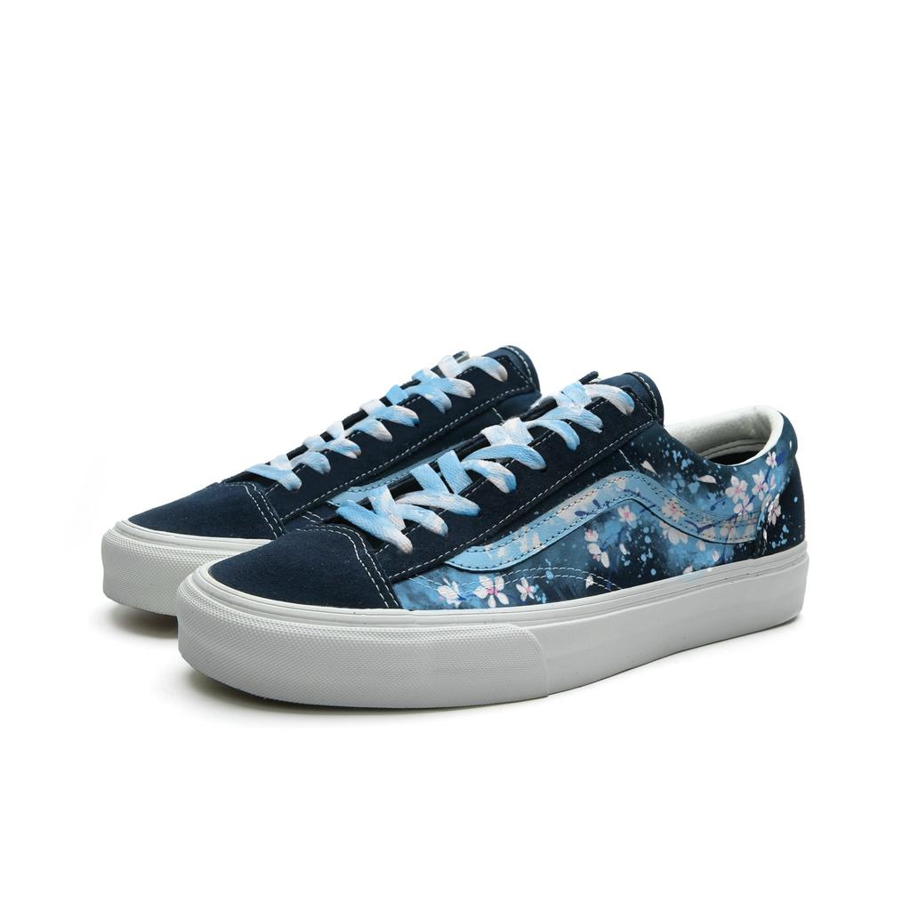Vans Style 36 Fabric Abrasion Resistant Low top Skateboard Shoes Unisex Blue VN0A3DZ3RFL(Team613-)