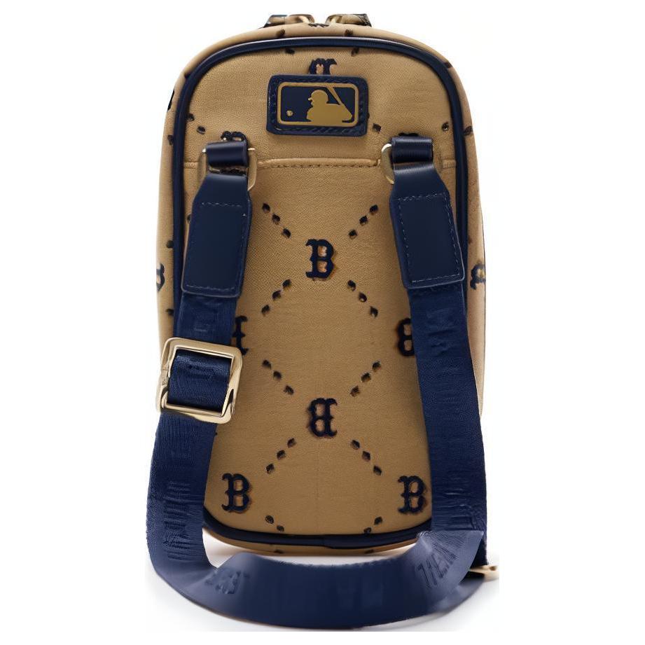 New MLB Cotton With Polyester Shoulder Bag, Crossbody Bag Mini Women's Brown 7ACRMD94N-43BGS