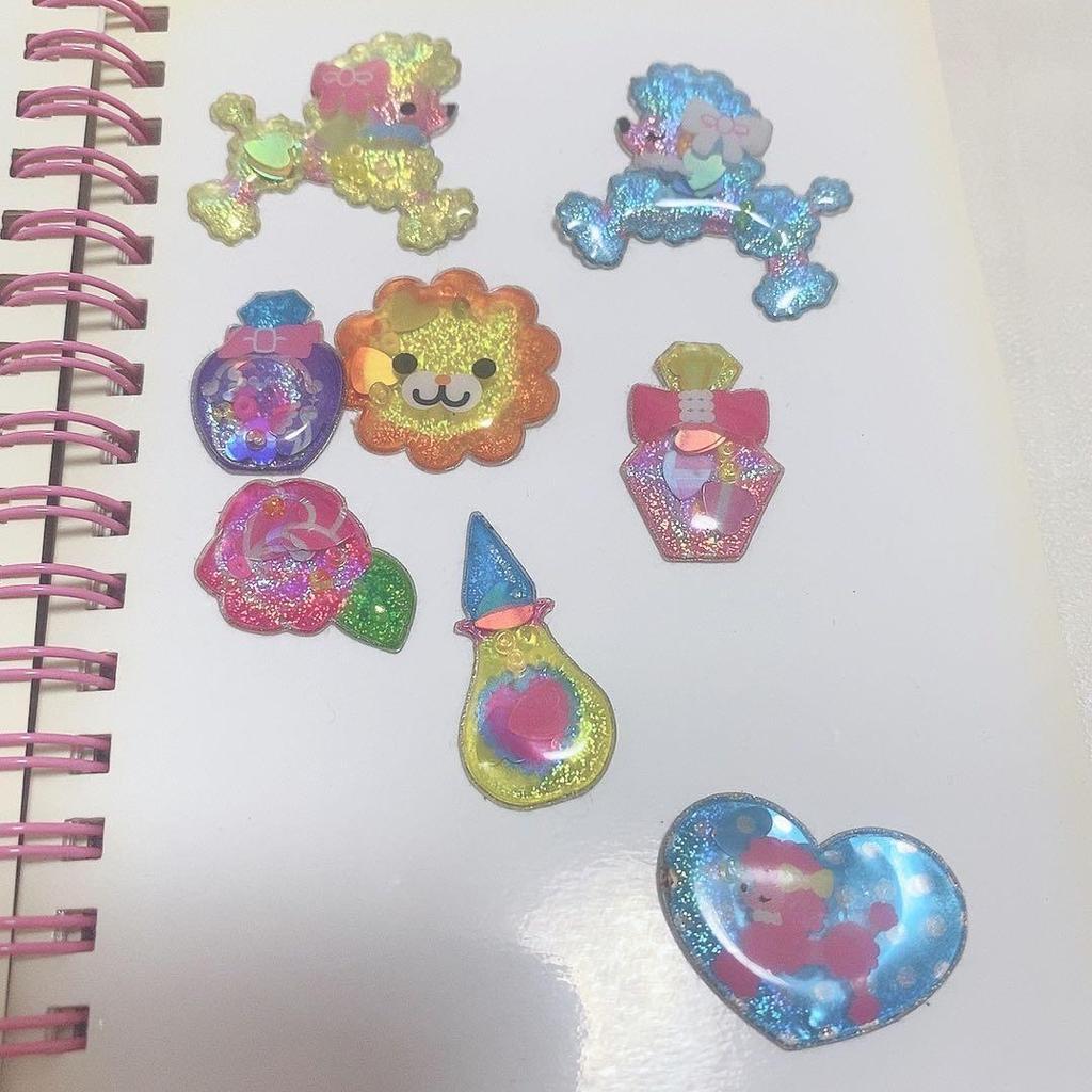 Used Sticker Book Heisei Retro Plump Glitter Shakashaka Transparent Doumori Lolita