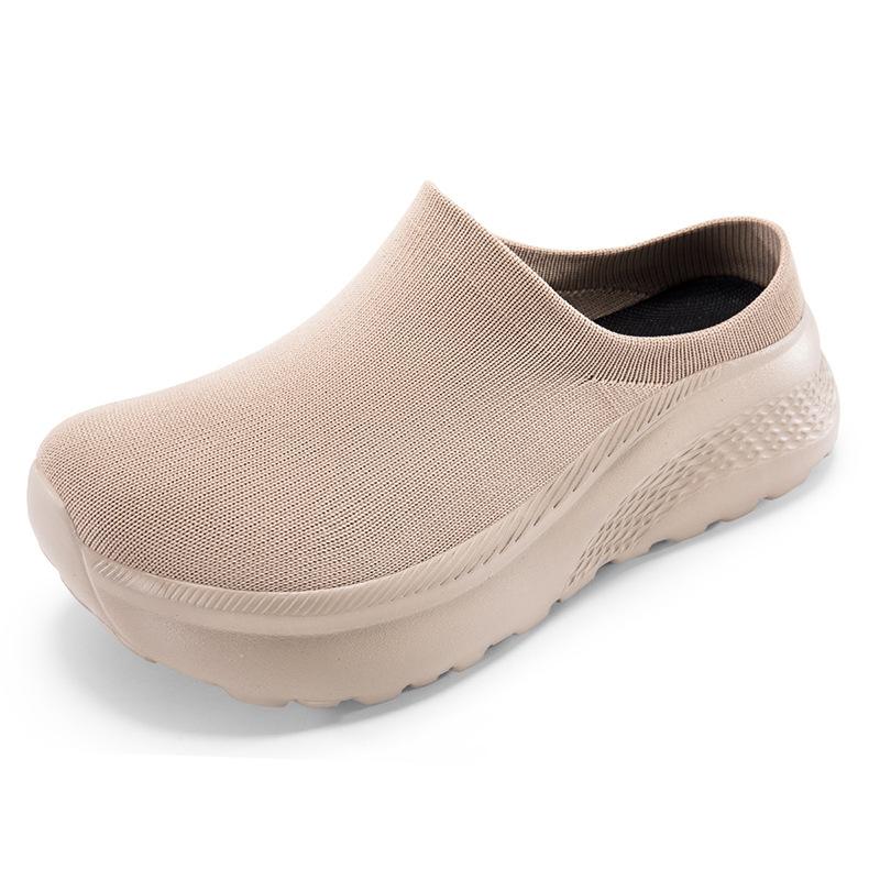 Casual shoes breathable fly-woven socks shoes wide last couple models one pedal platform sneakers half drag