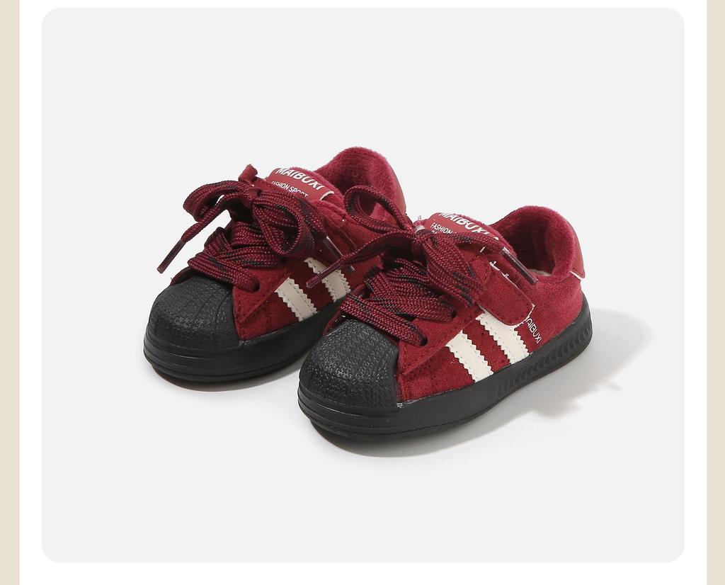 2025 Winter Baumwoll Lauflernschuhe für Babys und Kleinkinder mit Muschelkappe für Jungen und Mädchen