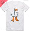Unisexs Funny T-Shirt Rude Seagull Design Regular Fit Cotton Tee Unisex Unisex Print Cartoon Graphic Cotton T Shirts Breathable Workout