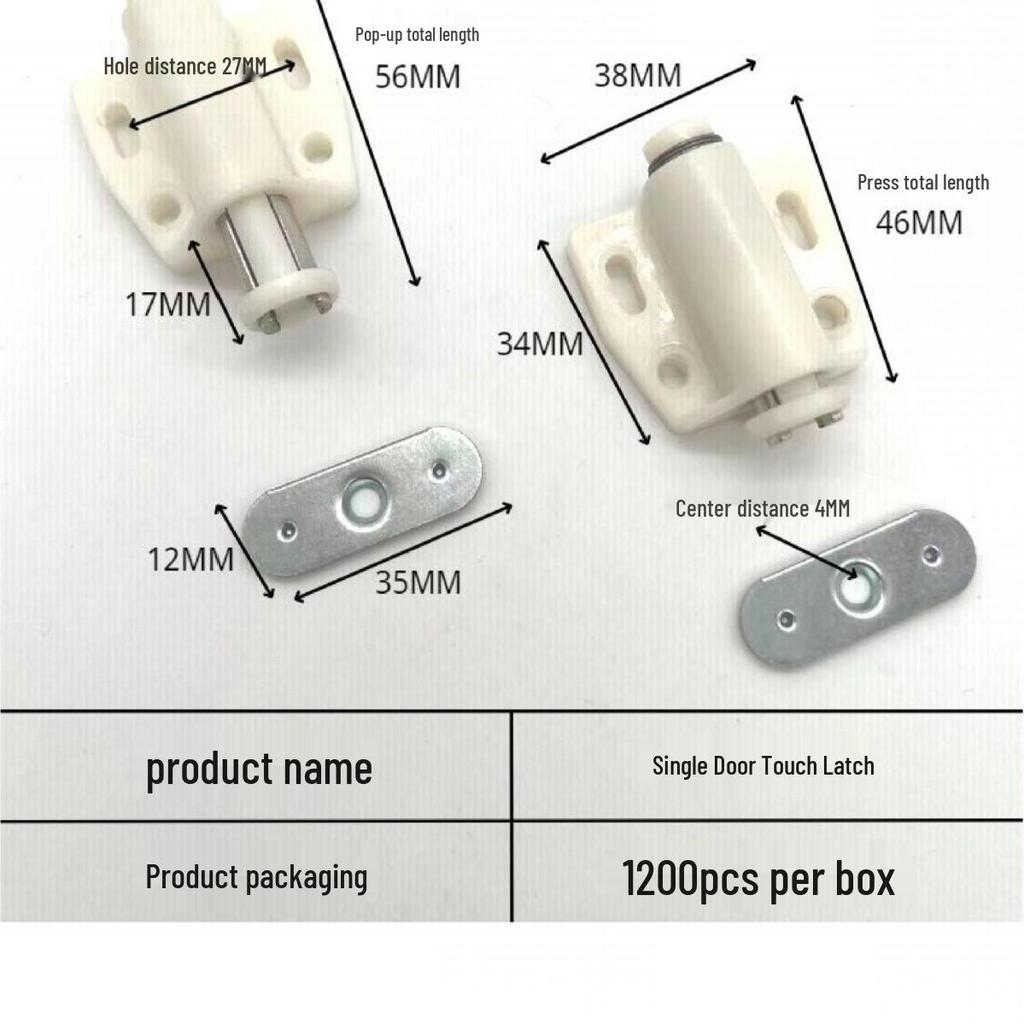 ABS Plastic Single Door Magnetic Catch Clip for Cabinet/Wardrobe
