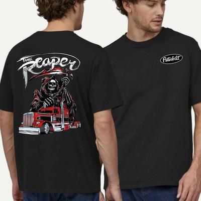 Reaper Peterbilt Truck T-Shirt Grafik Baumwoll-T-Shirt Unisex Sommer Kurzarm Mode Marke T-Shirt Luxus Lässig Vintage Retro Tops