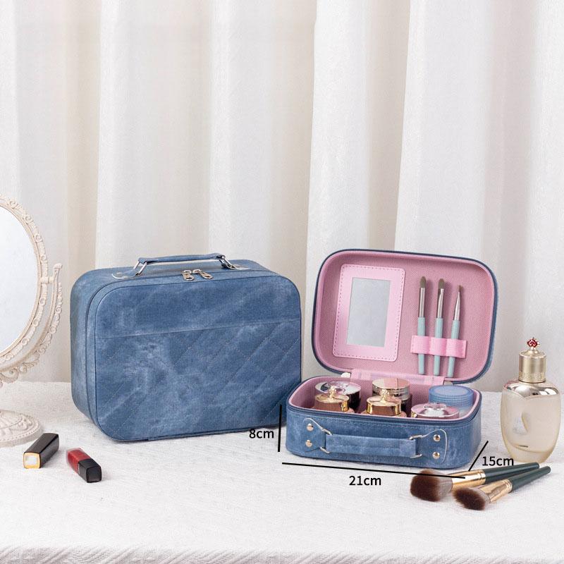 Large Capacity Advanced PU Leather Makeup Bags Fashion  Women's Travel Multiple Models Portable Makeup Box Portable Storage Bags