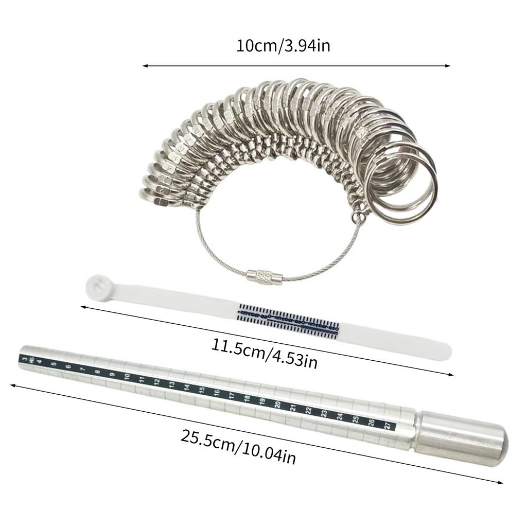Multifunctional Jewelry Measurement Tool Recyclable Metal Accurate Sizing Tool Suitable for Rings and Accessories
