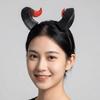 Gothic Ox Horn Headband Dark Style Halloween Headband Cow Horn Hair Hoop  Stage Performance