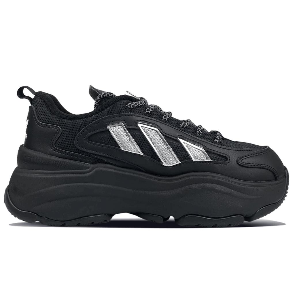 Adidas Originals OZGAIA Slip Resistant Low top Casual Shoes Women's Black Silver IG6045(Team401-)