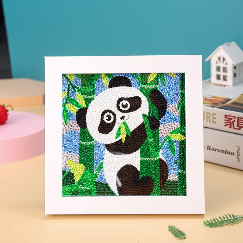 New Diy Diamond Painting Solid Wood Photo Frame Boxed Diamond Sticker Owl Cartoon Hand-Pasted Diamond Painting