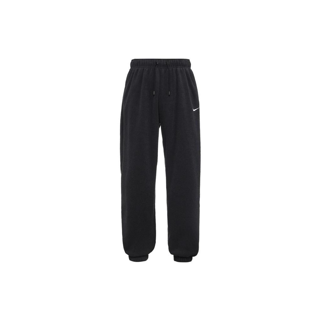Nike Casual Velour Drawstring Running Pants Women Bottoms Black DD5111-010