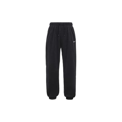 Casual Velour Drawstring Running Pants Women Bottoms Black DD5111-010