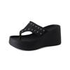Fashion Summers Chunky Women Slippers Fashion Elegant Clip Toe Platform Wedges Heel Slides Shoes Ladies Casaul Outdoor Beach Sandalias