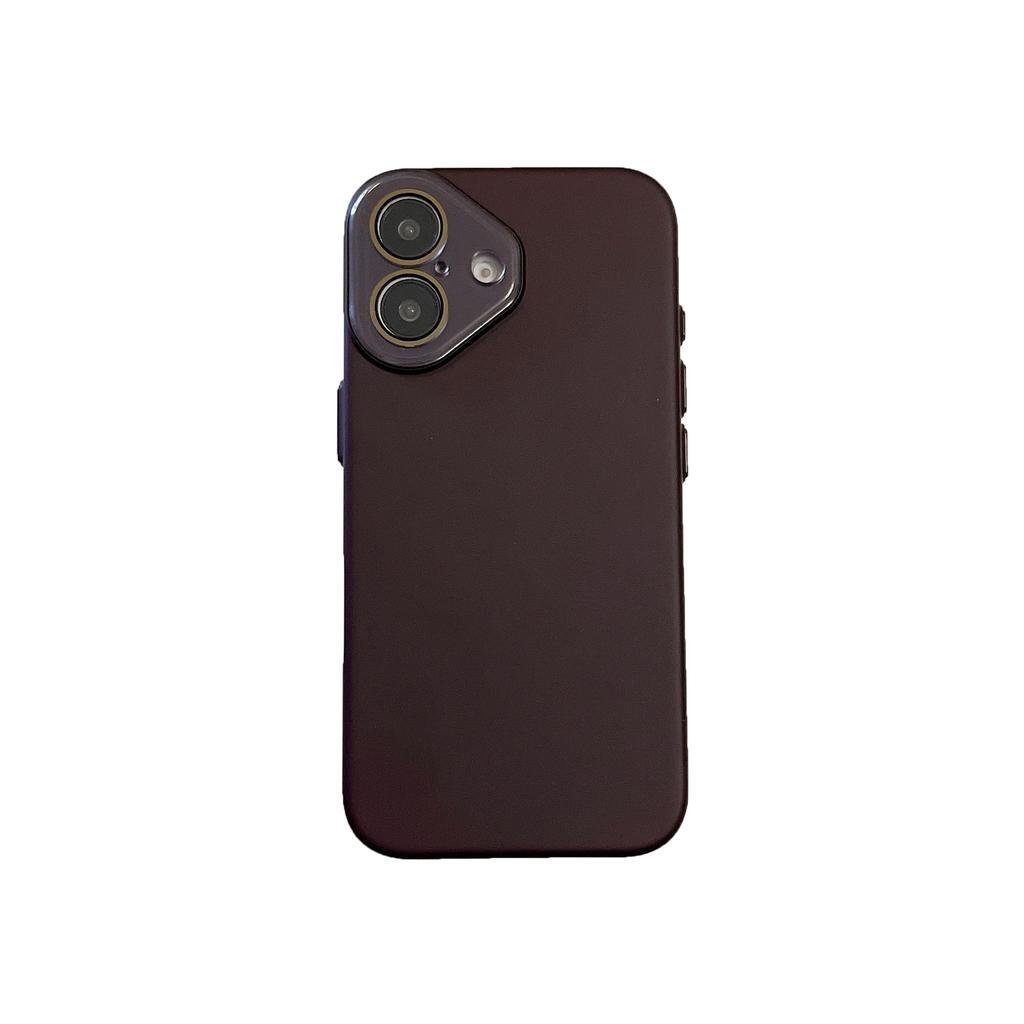 Glass Lens Skin Feel Solid Color Compatible with iPhone 16 Pro Max Apple 17 Phone Case 14/15 Hard Shell Solid Color