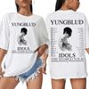 Yungblud IDOLS The World Tour 2025 Merch Tričko Pánské Dámské Hip Hop Trička s Krátkým Rukávem Ležérní Bavlněné Oversized Tričko Topy