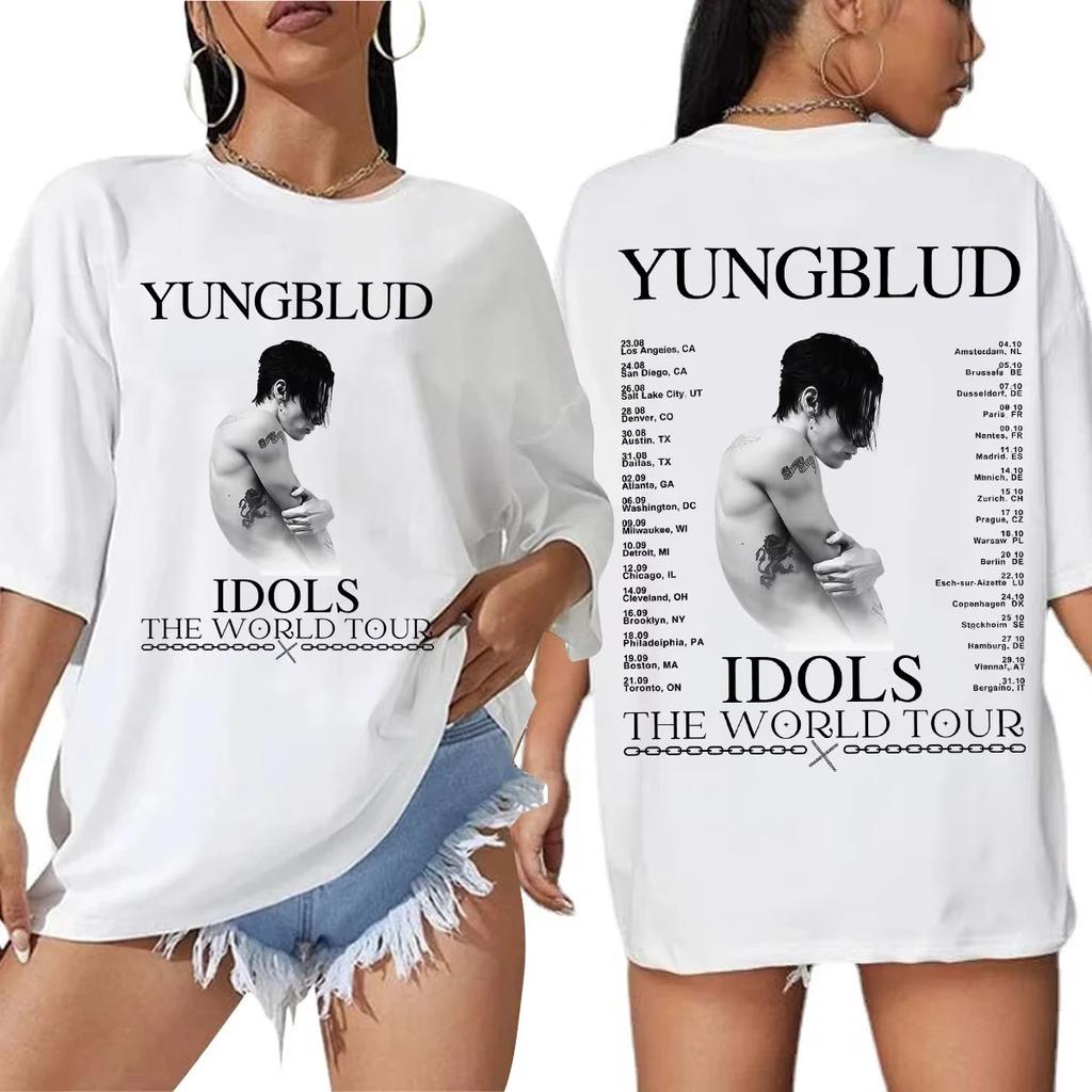 Yungblud IDOLS The World Tour 2025 Merch T Shirt Men Women Hip Hop Short Sleeve T-shirts Casual Cotton Oversized Tee Shirt Tops