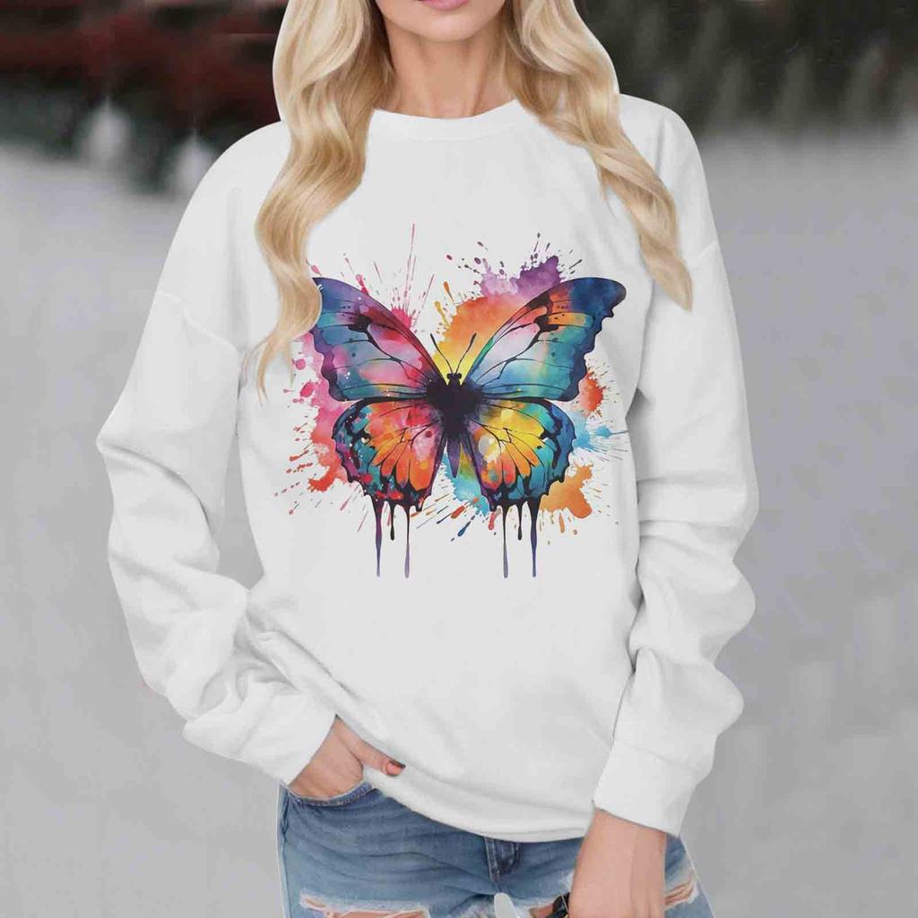 New 2024 Women Hooded Less Pullover Sweatshirt Sports Casual Loose Top Flower Printing Autumn Winter Hoodies Female Streetwear