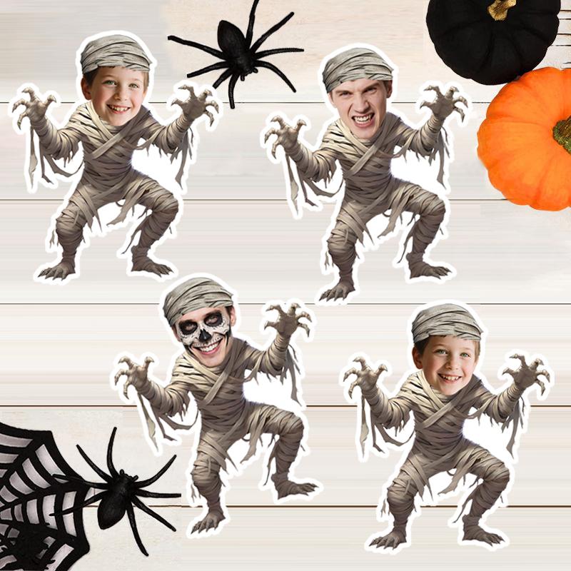 20pcs Terrible Halloween Customized Sticker Personalized DIY With Face Label Custom Hallow Paper Sealing Stickers Party Supply