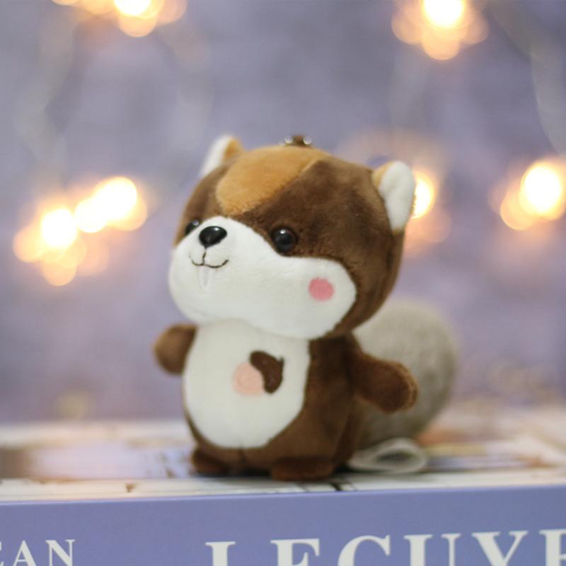 

Кавайные плюшевые игрушки-белочки, имитация животных, мягкие набивные куклы, брелок, подвеска для сумки, домашний декор для детей, девочек