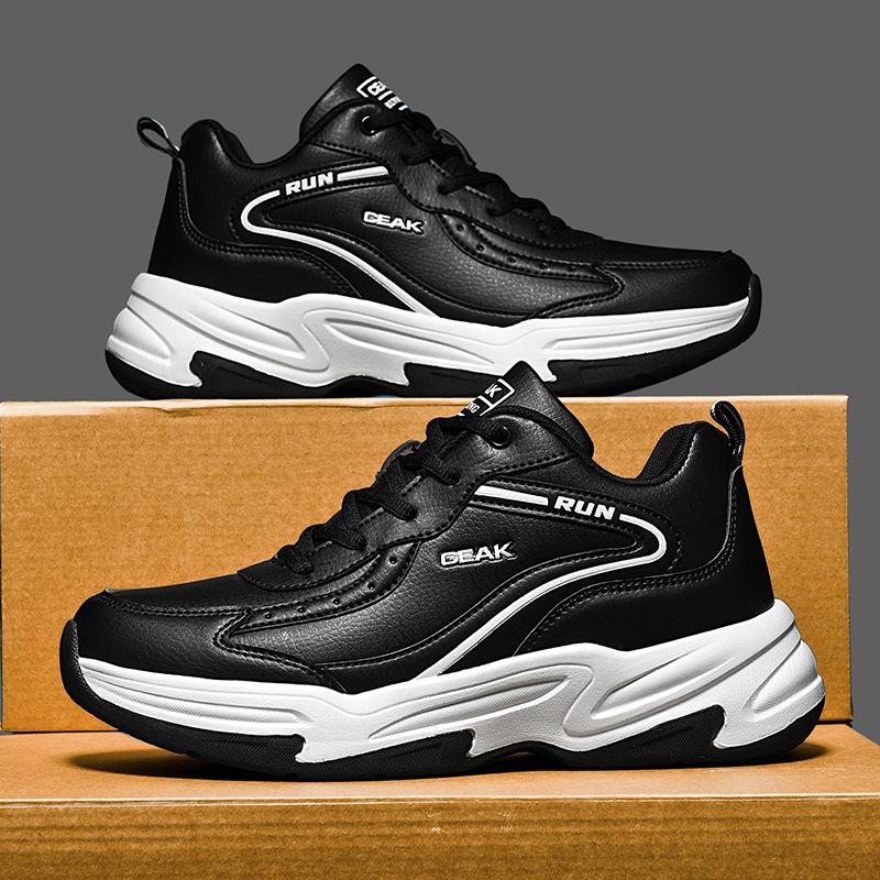 Lässige Herren-Sportschuhe in Übergröße, niedrig geschnitten, außen lässiges Leder, Mode, Herrenschuhe in Übergröße