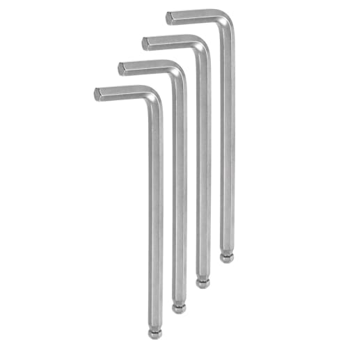uxcell 8mm Hex Wrench, Ball Head L-Shaped Hex Key Set, Long, 155mm Total Length, Set of 4, Easy To Apply Force, For Tightening, DIY Tools