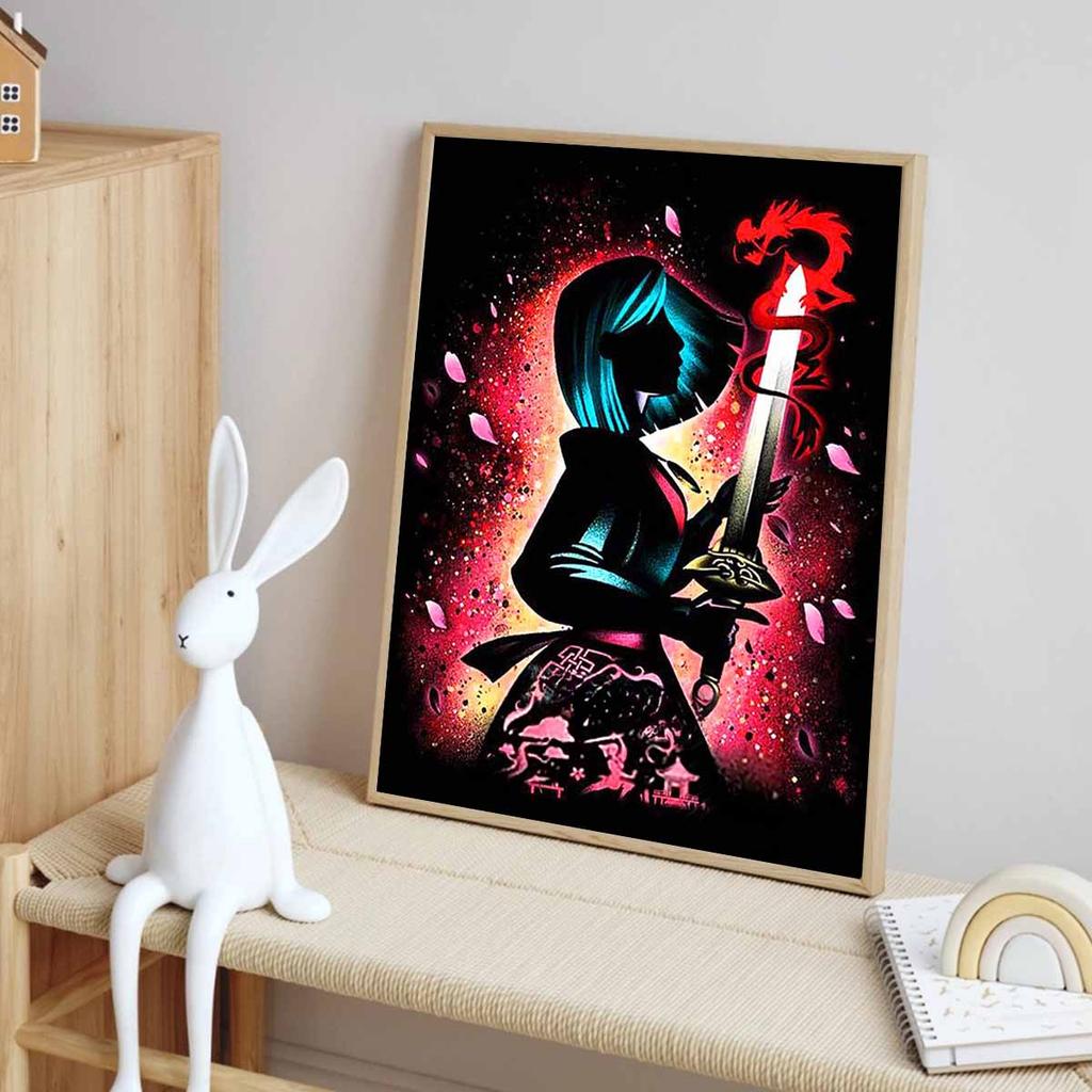 Full Round Diamond Painting Princess Hua Mulan Art Rhinestone Picture Mosaic DIY 5D Cross Stitch Embroidery Home Decoration