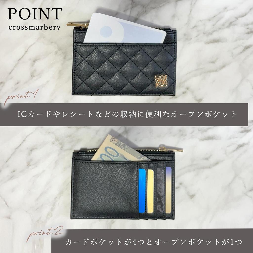 Crossmarbury Slim Compact Wallet with Fragment Card and Coin Cute Mini IC Card Lightweight Quilted Synthetic R91 Gray Women's Case, Case, Purse,
