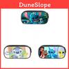 Stitched Design Pencil Case For Kids With Double Zipper And Polyester Material