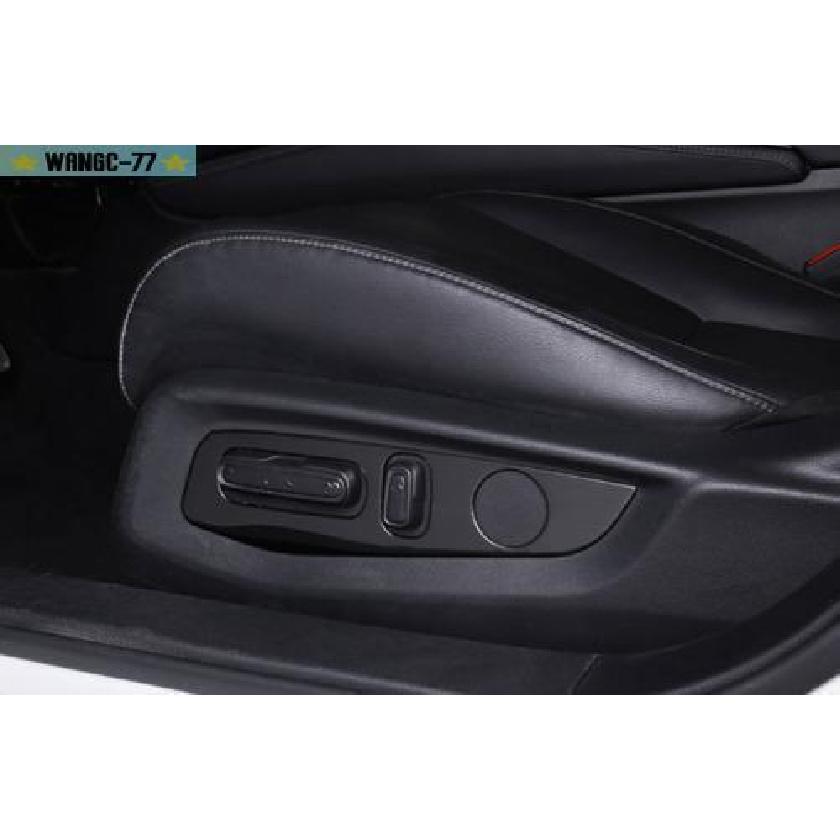 Black Steel Seat Adjust Handle Button Panel Trim 2PCS For Honda Accord 2018-