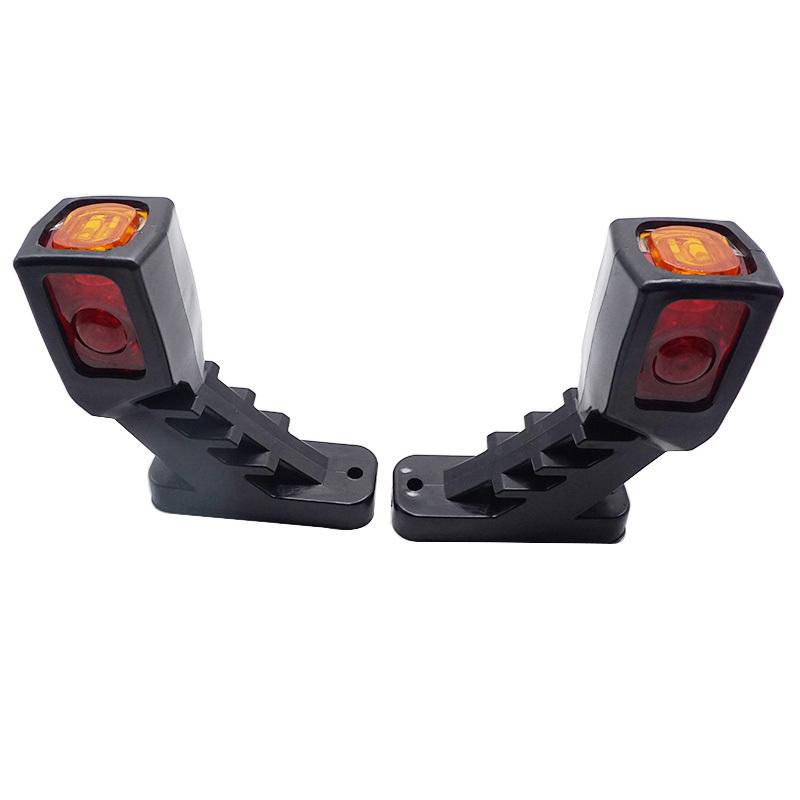 2PCS 3Faces White Red Yellow 12/24V LED Side Marker Light TailLight For Trailer Truck Van Lorry Indicator Lamp Truck Side Lamp