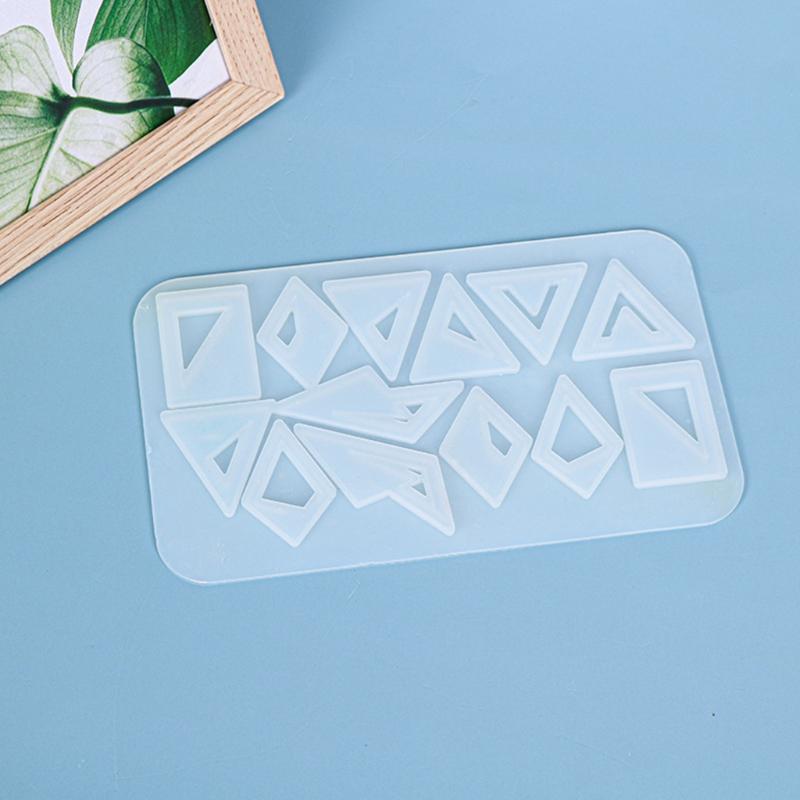 Silicone Earrings Mold Diamond-shaped Earrings Pendant Mold Resin Casting Mold Craft Tools Suitable for Women Girls