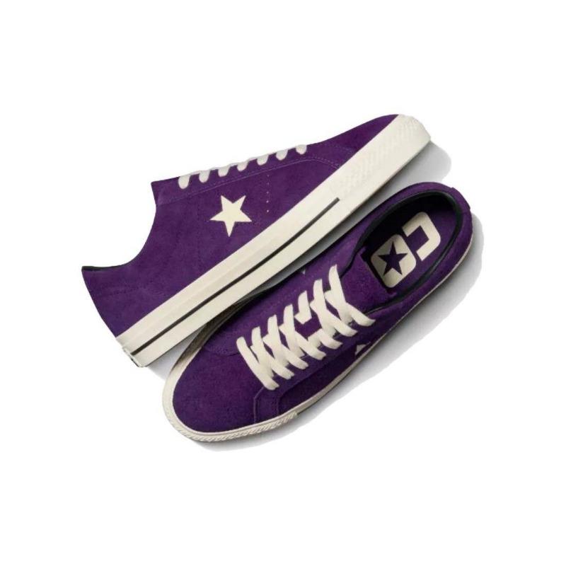 Converse One Star Pro Unisex Low Skate Shoes Comfort Anti-slip Wear-resistant Purple A08141C