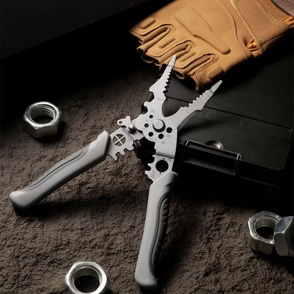 Multi-Function Wire Stripper Electrician Tool Crimping Cutting