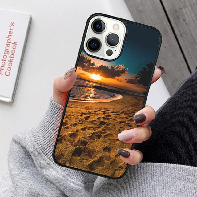 Summer Beach Sunset On Sea Mobile Phone Cases Cover For iPhone 17 Air 16 16e 15 14 12 13 11 Pro MAX Apple Plus Coque