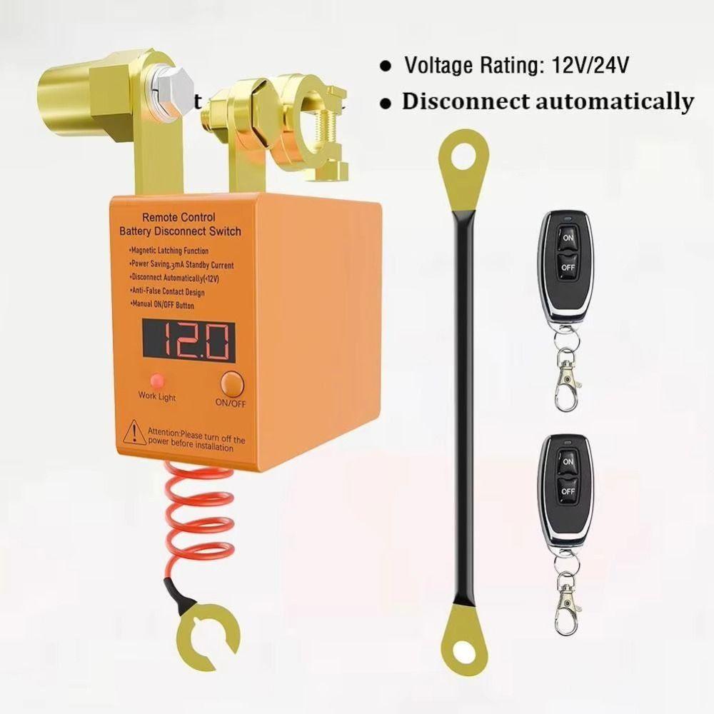 LED Display Remote Control Battery Disconnect Switch Car Battery Turn Off Switch  Auto Car