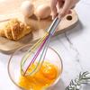 Colored Silicone Egg Beater Set: 8", 10", 12" Handheld Cream Mixer for Baking.