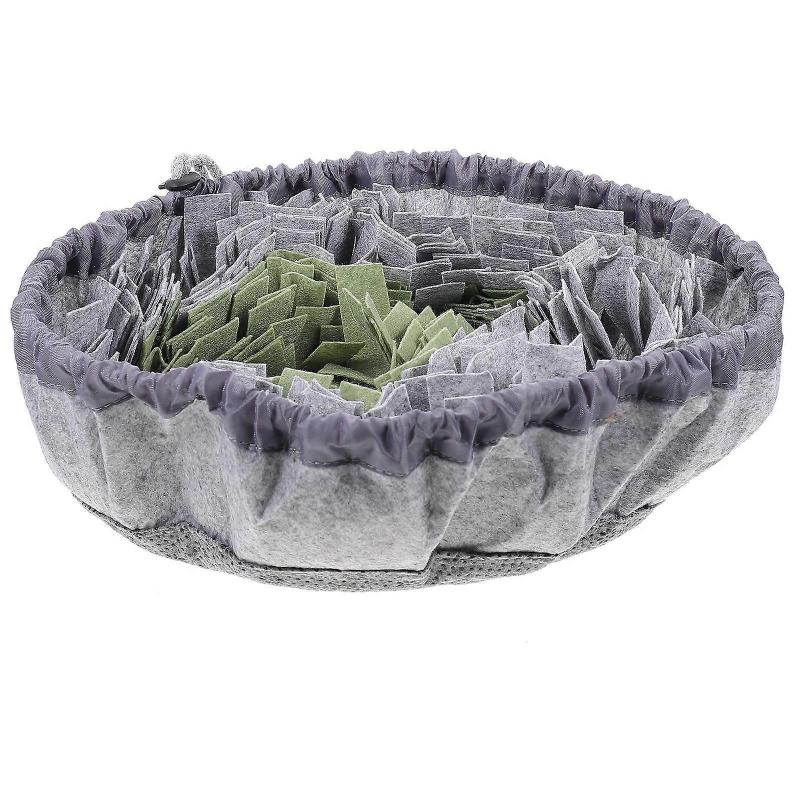 Pet Feeding Bowl Wear-Resistant Dog Food Bowl Gray Interactive Sniffing Practical For Pet Owners 1Pcs