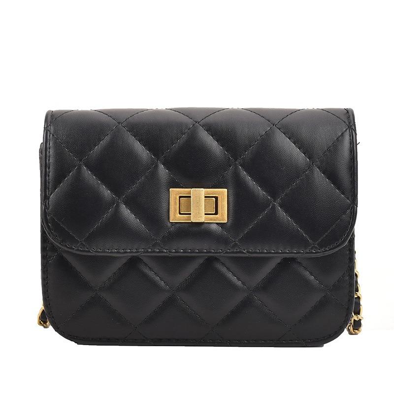 Summer New Golden Ball Chain Small Square Bag Women's Bag Fragrant Single Shoulder Fashion Women's Bag Trend Oblique Span Mobile Phone Bag