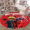 1pc Ladybug (2) Print Round Carpet Chair Round Carpet Suitable for Bedroom Living Room Home Decorative Carpet