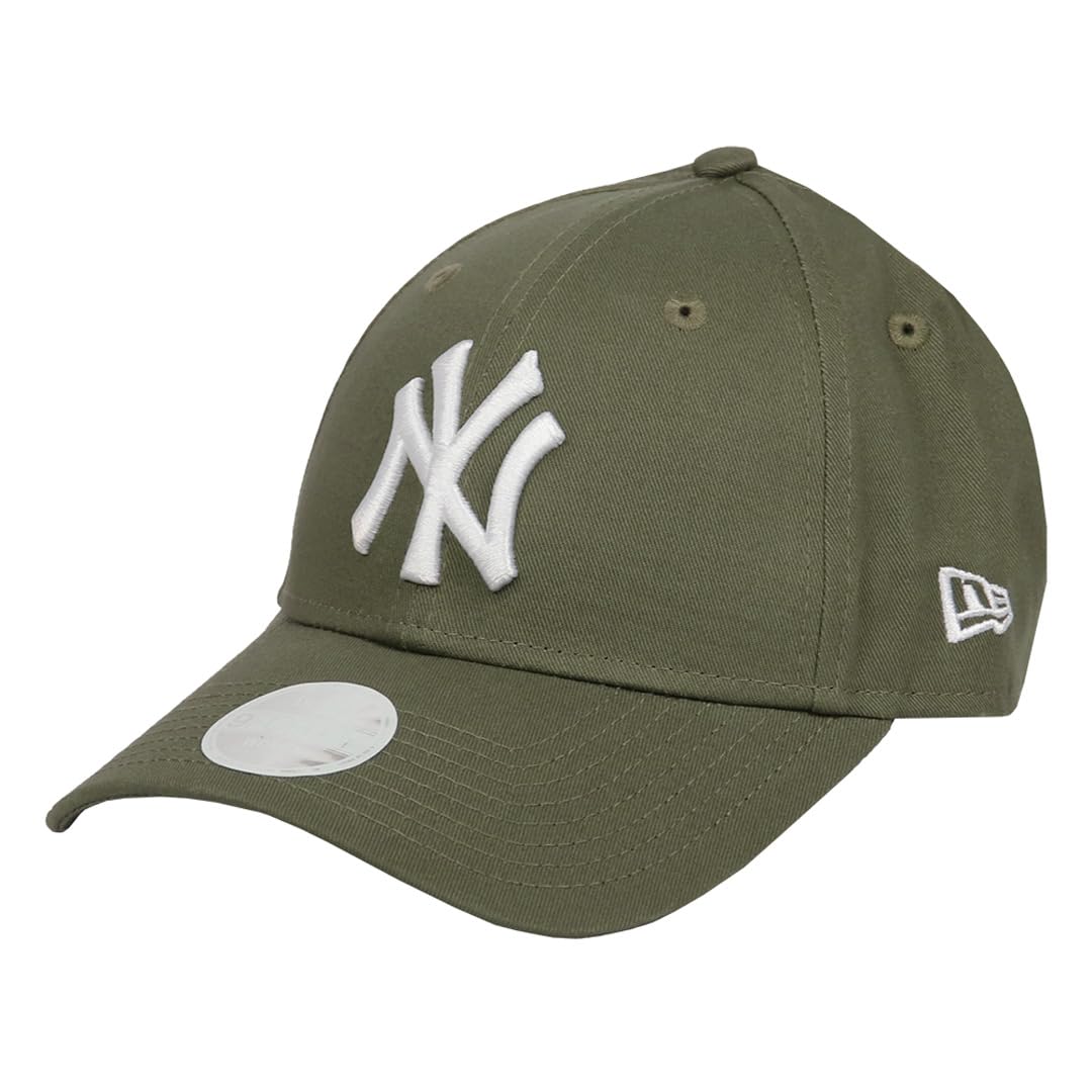 

[New Era] Women s Cap 9FORTY WOMEN Hat Brand Logo Major League Baseball Cap Baseball Cap Women MLB Women s New York Yankees Essential Olive Khaki
