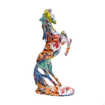 Color Horse Statue Desk Ornament Collectibles Ideal Gift Creative Design Mini Animal Figurine Resin