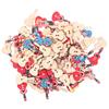 100Pcs Assorted Wood Buttons Vintage GuitarShape Sewing Button Clothing Supplies