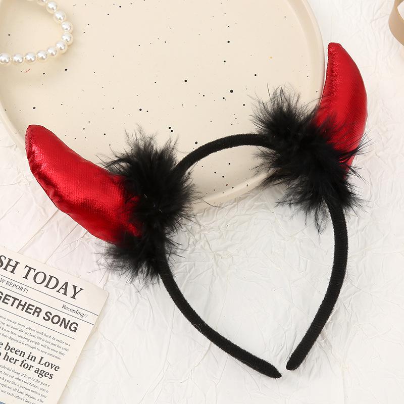 Halloween Devil Horns Headband: Stylish and Versatile Cartoon Hair Accessory for Festivals and Parties
