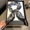 High-end Herringbone Silk Cotton Silk Scarf Women's Spring and Autumn New Versatile Decorative Scarf Shawl Fashion Printed Small Square Scarf