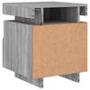 Nightstand with LED Lights Grey Sonoma 40 x 39 x 48.5 cm