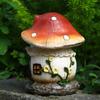 13cm Harz Pilzhaus Gartenornament Dekoration