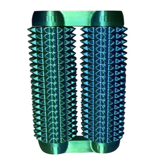 3D Printed Spiky Roller Fidget Toy Anxiety Stress Relief Kids Teens Adults Handheld Bumpy Rolling Massage Stick Portable Double-Rows Roller Sensory