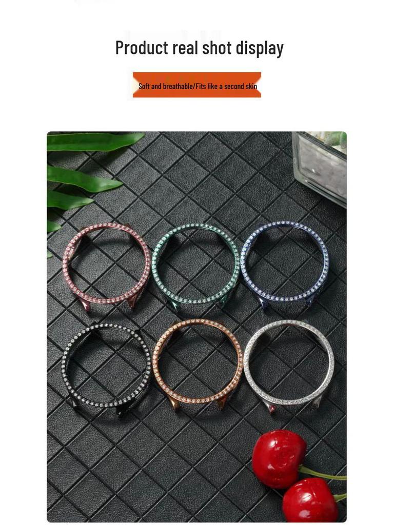 Samsung Galaxy Watch 5/4 Single Row Diamond Hollowed-Out Protective Case