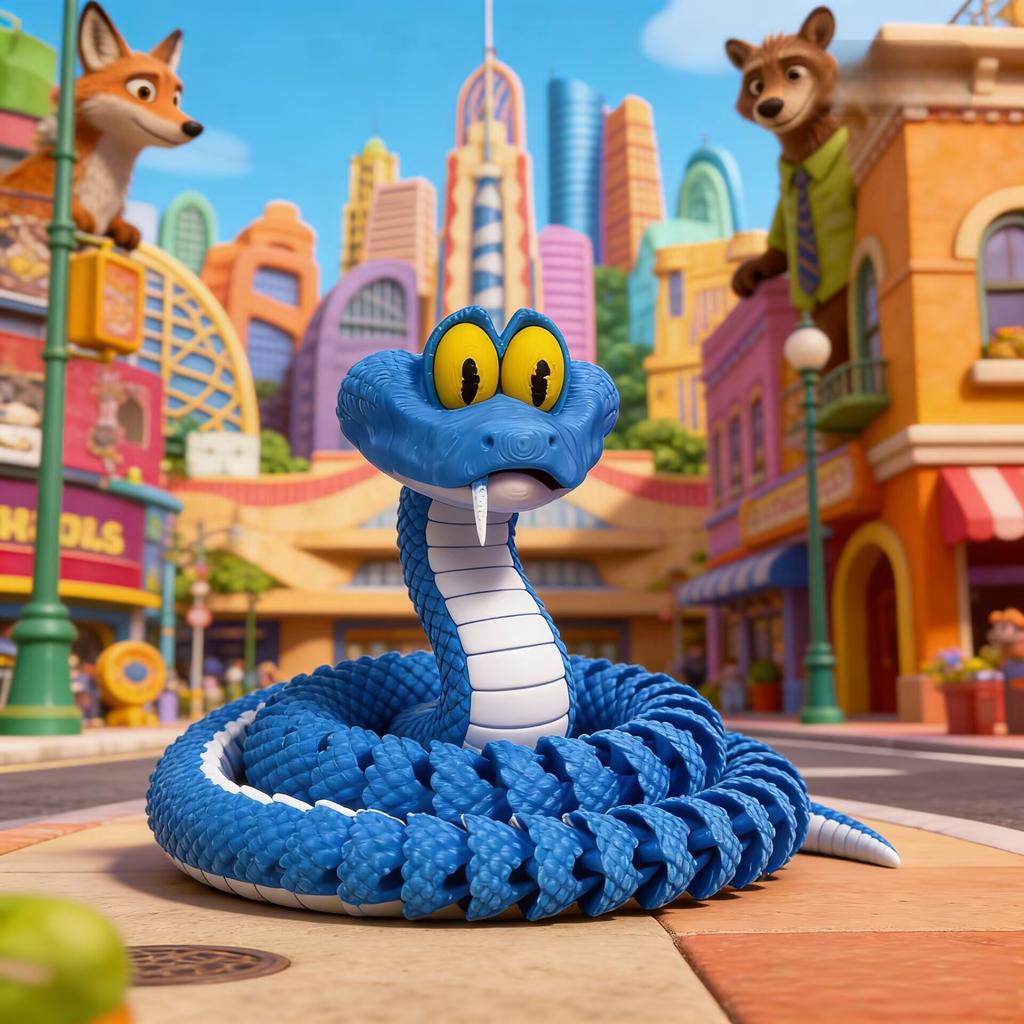 Popular New Product 3D Printing Gary Snake Activity Handicraft Ornament Gift Internet Celebrity Creative Figurine Periphery