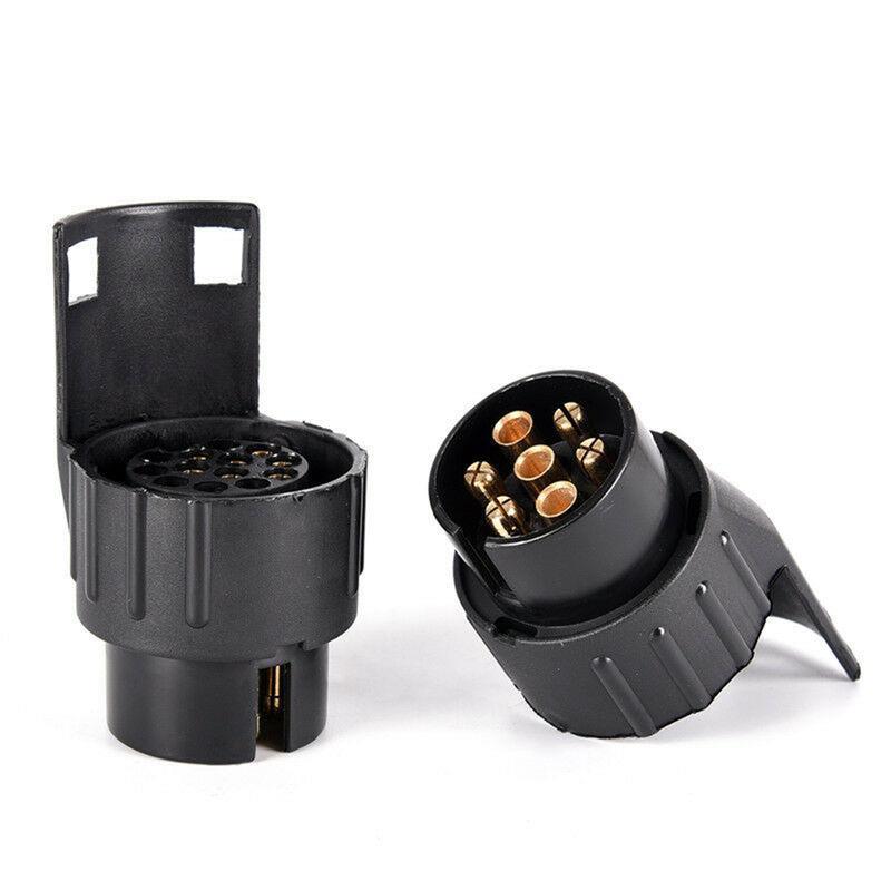 Durable 12V 13 To 7 Pin Plug Adapter Trailer Connector Towing Waterproof Plugs Socket Adapter Protect Connections