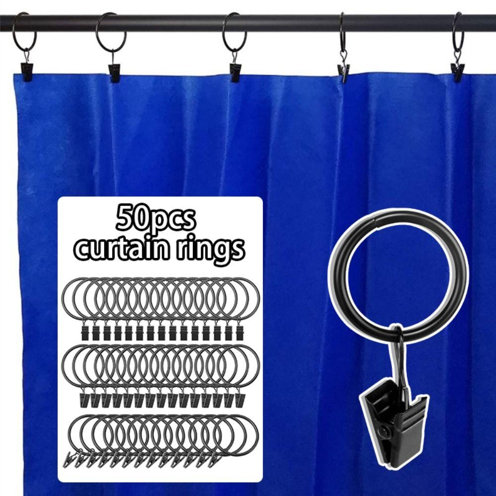 Low Noise Curtain Rings Heavy Duty Roman Circles Retro Hanging Hooks  For Curtains Rods